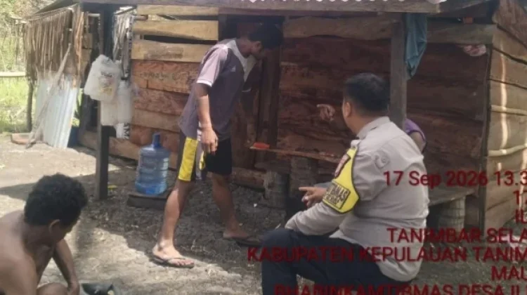 Bhabinkamtibmas Ilngei Sambangi Warga di Perkebunan