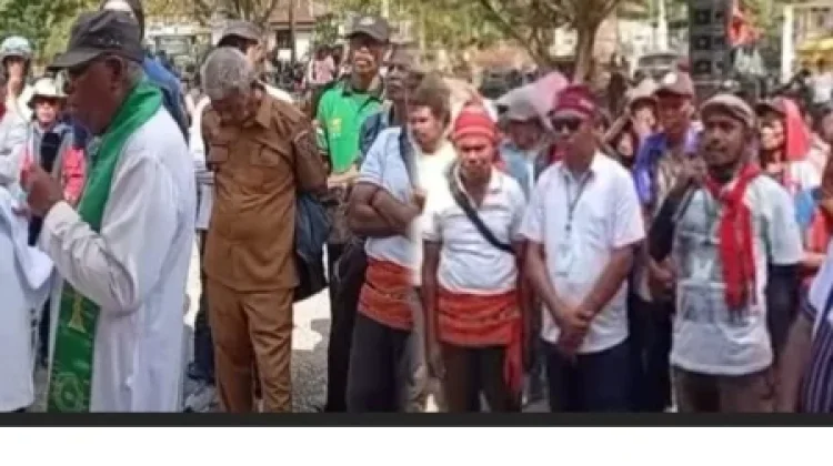Masyarakat Kecamatan Wertamtrian Sampaikan Aspirasi Damai