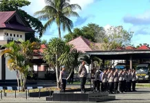 Wakapolres Kepulauan Tanimbar Pimpin Apel Pam Paskah