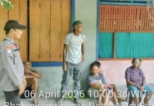 Bhabinkamtibmas Alusi Batjas Ingatkan Warga Soal Cuaca Ekstrim