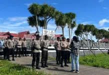 Polres Kepulauan Tanimbar Kawal Aksi Unjuk Rasa