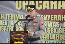 Kapolres Kepulauan Tanimbar Pimpin Upacara Sertijab