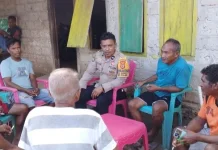Bhabinkamtibmas Adaut Temui Warga Melalui Sambang Dialogis