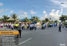 Sat Lantas Polres Kepulauan Tanimbar Kawal Jalan Santai