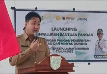 Bupati Tanimbar Launching Bantuan Pangan 2026 di Kecataman Tanimbar Utara