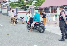 Sat Samapta Polres Kepulauan Tanimbar Amankan Ibadah Minggu
