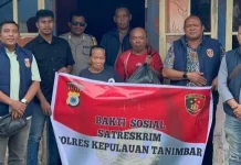 Sat Reskrim Polres Kepulauan Tanimbar Salurkan Bantuan