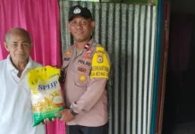 Bhabinkamtibmas Meyano Das Bantu Kebutuhan Pokok Warga binaannya