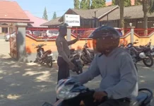Sat Lantas Polres Kepulauan Tanimbar Amankan Ibadah Minggu
