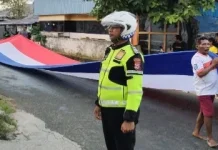 Sat Lantas Polres Kepulauan Tanimbar Amankan Konvoi Damai