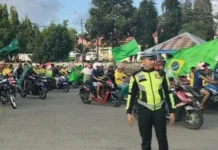 Sat Lantas Polres Kepulauan Tanimbar Amankan Konvoi