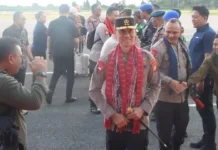 Forkopimda Sambut  Kapolda Maluku Dengan Kain Tenun Ikat