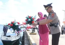 Polres Kepulauan Tanimbar Gelar Upacara Tabur Bunga