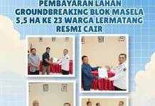 23 Warga Lermatang Resmi Cair Pembayaran Lahar 5,5 H Groundbreaking Blok Masela