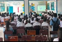 Polsek Tanut Sosialisasikan Bahaya Pornografi di SMAN 12