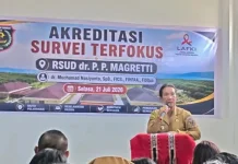 Wabup Tanimbar Sambut Tim Surveior LAFKI di RSUD Magretti Lauran
