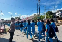 Polsek Tanut Kawal Karnaval Budaya dan Jalan Santai