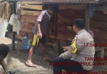 Bhabinkamtibmas Ilngei Sambangi Warga di Perkebunan