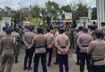 Jajaran Polres Kepulauan Tanimbar Kawal Aksi Ketat Unras