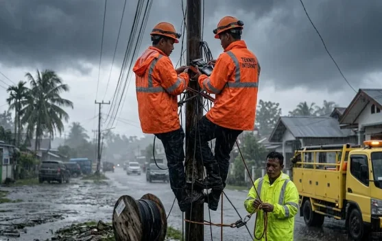Faktor Cuaca Hambat Kecepatan Penanganan Gangguan Internet Tual