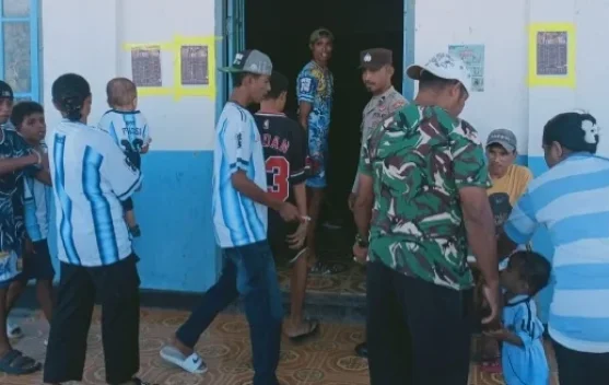 Polsek Fordata Monitoring Nobar Piala Dunia 2026