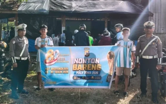 Sat Lantas Polres Kepulauan Tanimbar Amankan Nobar