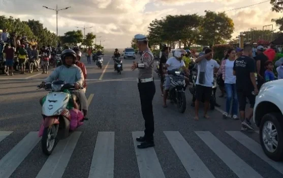 Polres Kepulauan Tanimbar Antisipasi Kemacetan Nobar Piala Dunia