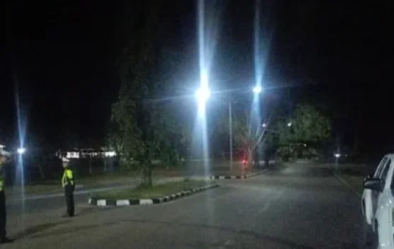 Polres Kepulauan Tanimbar Gelar patroli Blue Light
