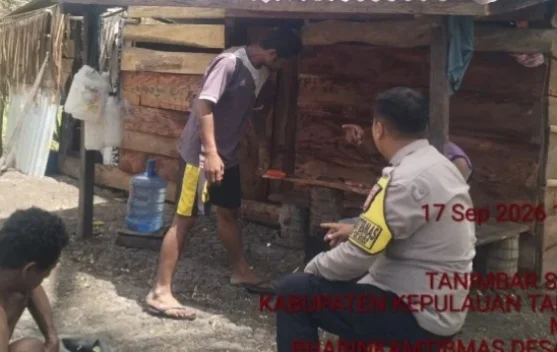 Bhabinkamtibmas Ilngei Sambangi Warga di Perkebunan