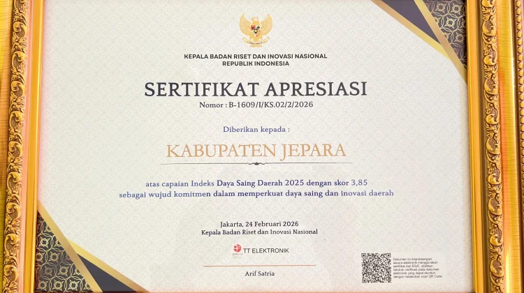 Indeks Daya Saing Daerah Jepara 2025 Lampaui Target dan Rerata Nasional