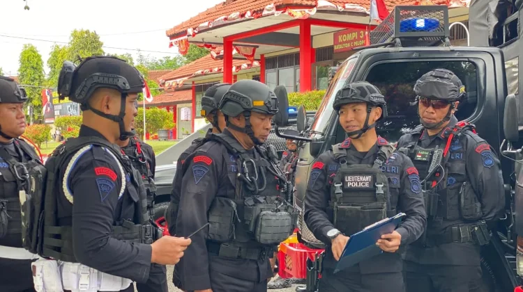 Satbrimob Polda Jateng Gelar Apel Kesiapsiagaan dan Pengecekan Peralatan