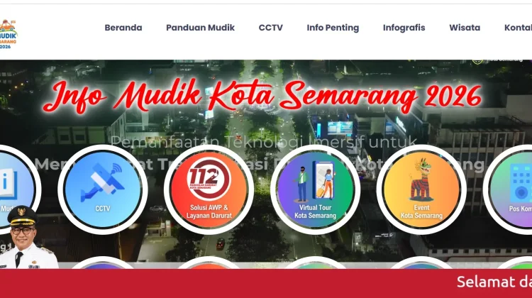 Portal Info Mudik 2026 Permudah Pemudik Pantau Lalu Lintas Kota Semarang