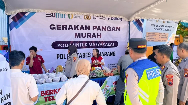 Polrestabes Semarang Gelar Gerakan Pangan Murah “Polri untuk Masyarakat”