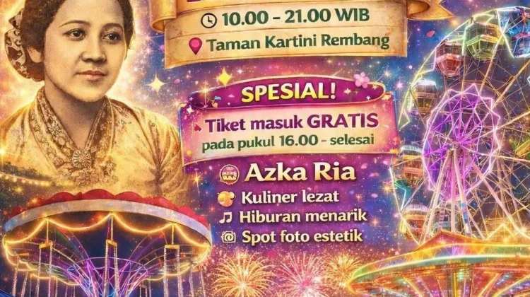 Syawalan di Taman Rekreasi Pantai Kartini Rembang, Tiket Gratis Mulai Sore Hari