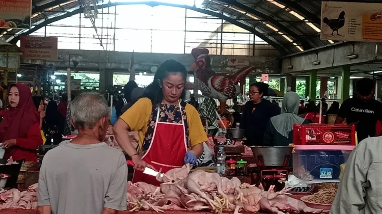 H+6 Lebaran, Harga Ayam Potong di Pasar Magelang Masih Tinggi