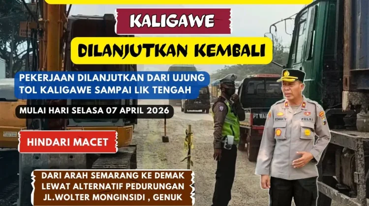 Peninggian Jalan Kaligawe Dilanjutkan, Warga Diimbau Gunakan Jalur Alternatif