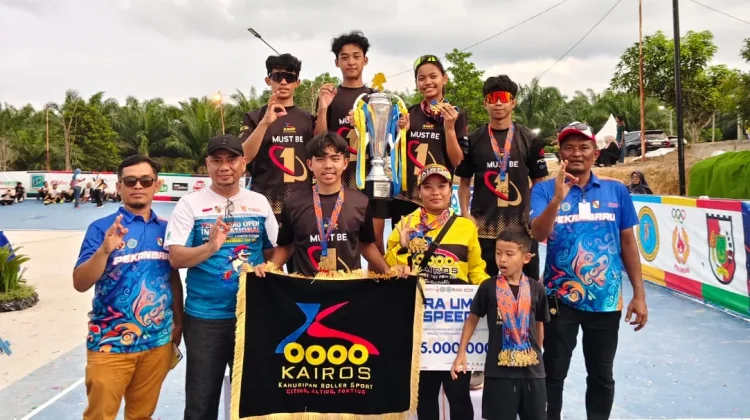 Raih 15 Emas, Klub Sepatu Roda Kairos raih Juara Umum di Pekanbaru Open 2026