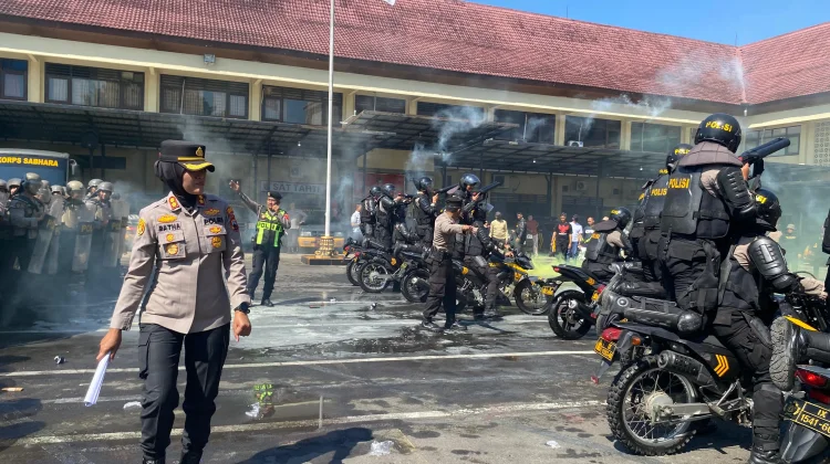 Polres Semarang Simulasikan Pengamanan Objek Vital