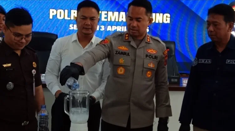 Polres Temanggung Musnahkan 144 Gram Sabu, Diduga Akan Dikirim ke Bali