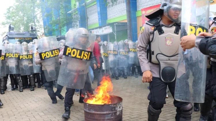 Latihan Gabungan Dalmas, Polres Kudus Kedepankan Pendekatan Humanis