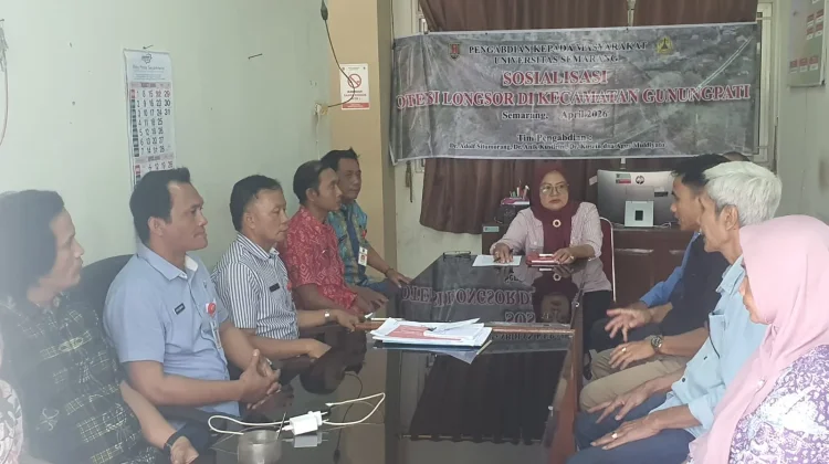 Longsor Mengintai, Universitas Semarang Bekali Mitigasi ke Warga Sumurrejo