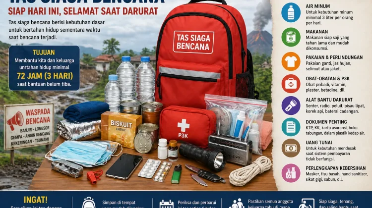Apa Saja Isi Tas Siaga Bencana ?
