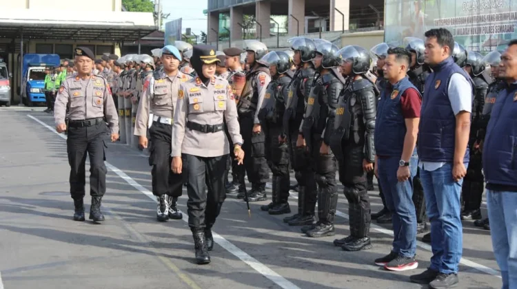 Amankan May Day, Polres Semarang Cek Kesiapan Personel