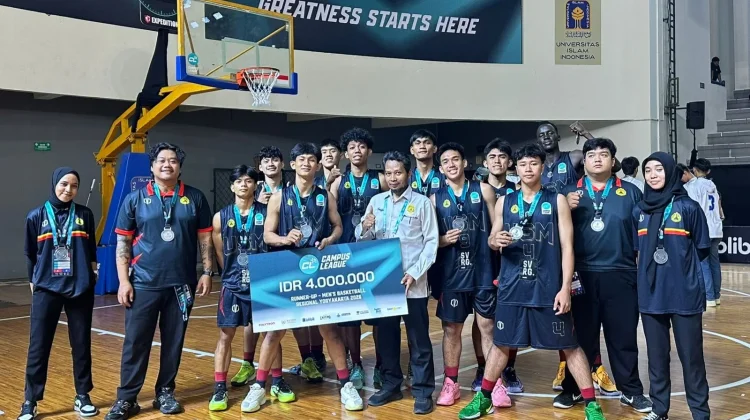 Tim Basket Putra USM Juara 2 Campus League