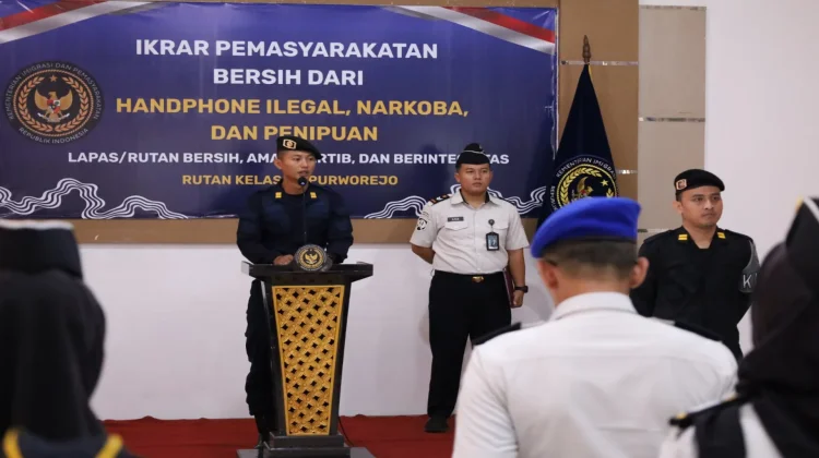 Serentak Nasional, Rutan Purworejo Ikrar Berantas HP Ilegal dan Narkoba