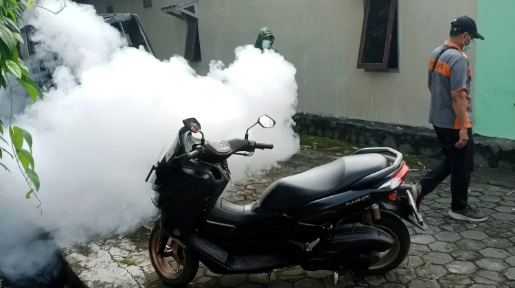 Lima Warga Desa Karangmulyo Positif DB, Dinkesda Kendal Lakukan Fogging