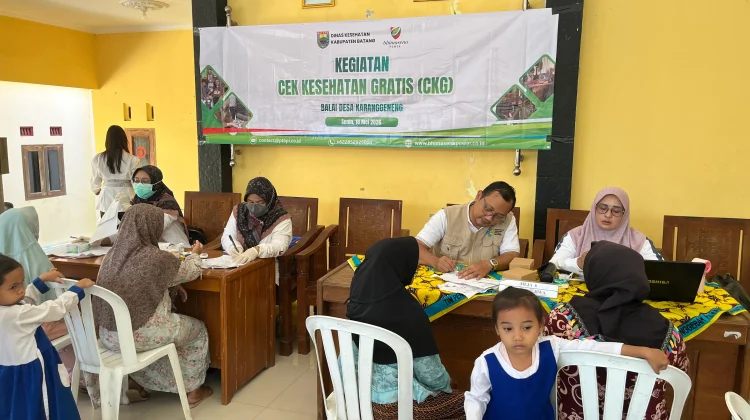 Cegah ISPA, Polsubsektor Kandeman Gelar CKG di Karanggeneng