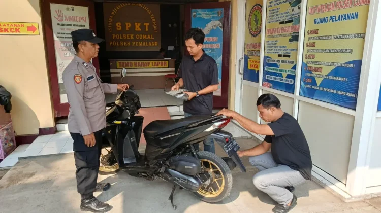 Polres Pemalang Amankan Penadah Saat COD Jual Motor Curian