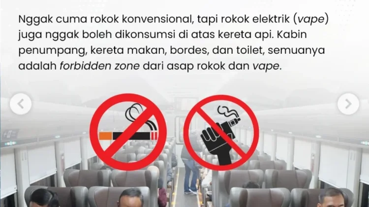 Larangan Merokok di Kereta Api, Pelanggar Diturunkan di Stasiun Terdekat