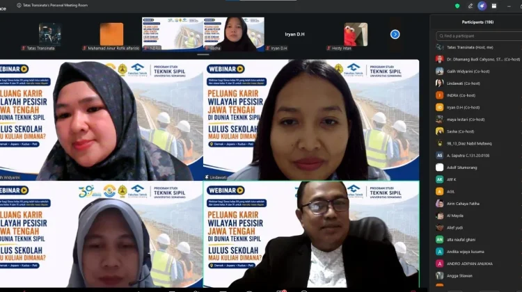 Webinar Prodi Teknik Sipil USM Bahas Kebutuhan SDM Unggul di Wilayah Pesisir